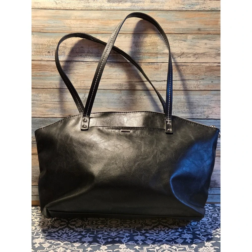 😎Relic Handbag Black Floral‎ Print Faux Leather Shoulder Bag